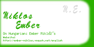 miklos ember business card